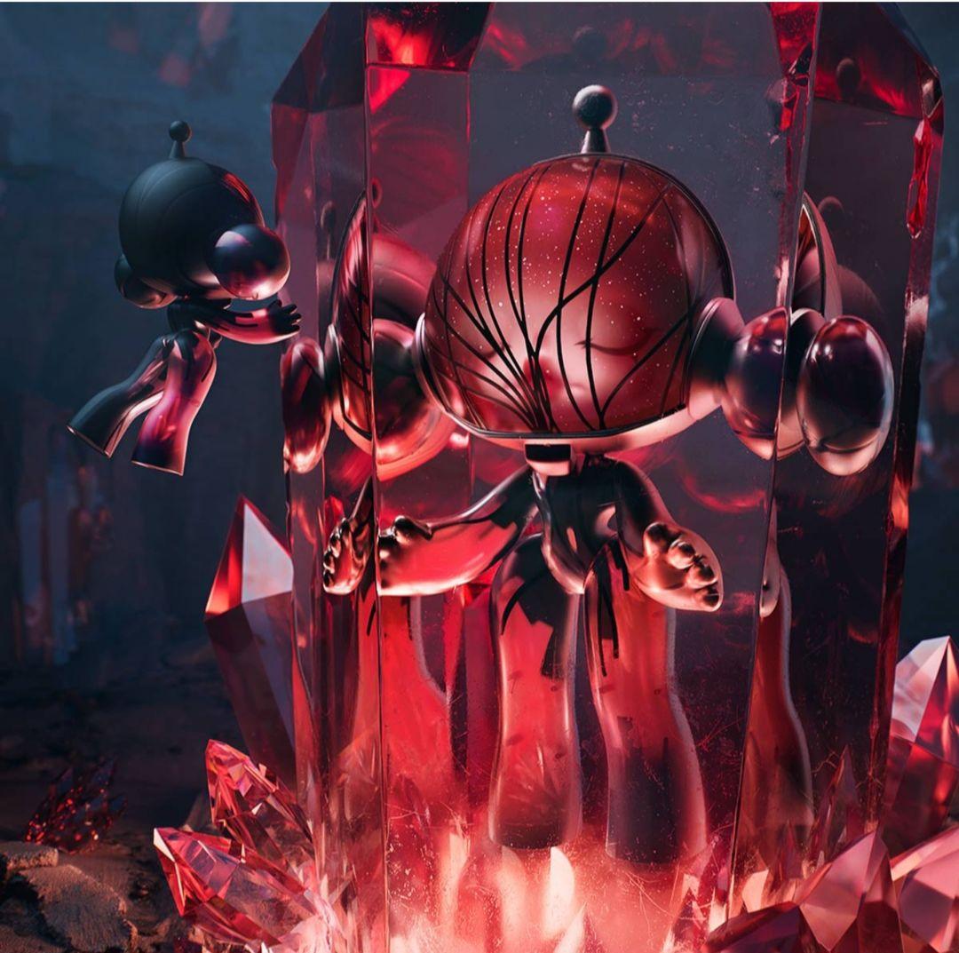 MEGA a SKULLPANDA1000%Red Crystal限定1300体