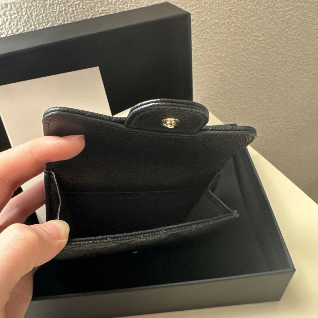 【みー】シャネルCHANEL財布ミニウォレット三つ折り財布マトラッセコン