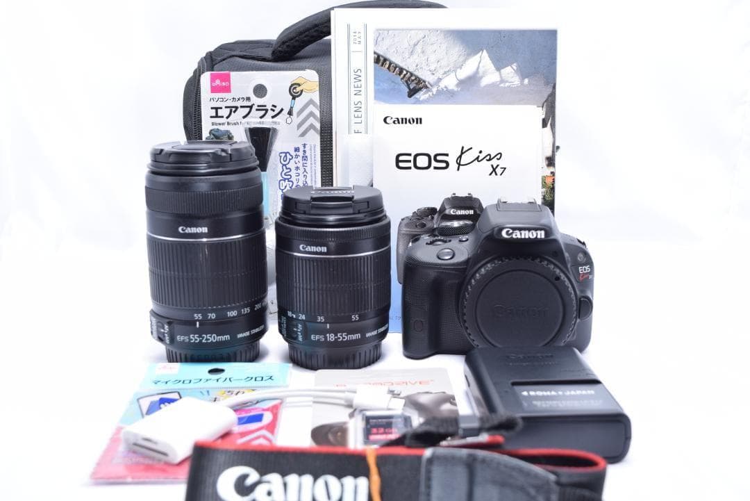 ❤　Canon EOS kiss X7 ダブルレンズキット美品　バック付き✨❤