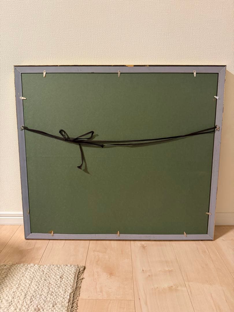 佐伯祐三「広告貼り」リトグラフ 額装済 版画 パリ街景モチーフ #201