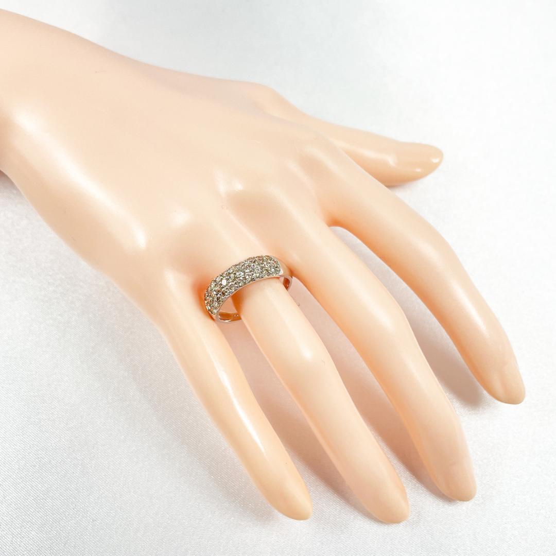 Pt950 天然ダイヤモンド 1.00ct パヴェリング