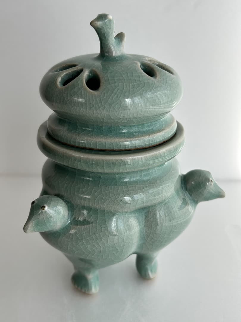 香炉 (韓国人間国宝 池順鐸 作) 　　　(価格見直し ¥10,800→ )