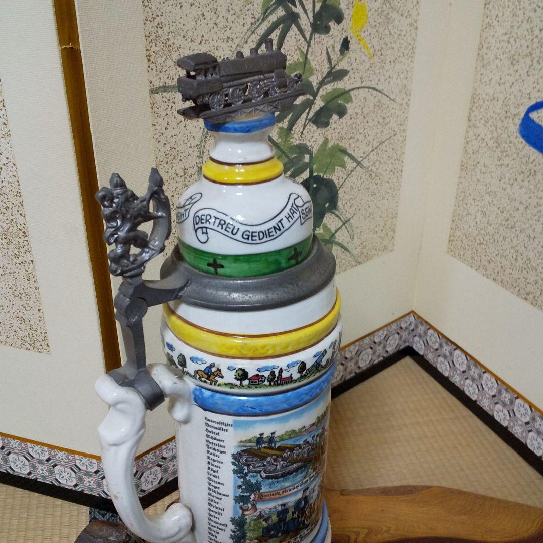 レア 陶器 蓋つきビアカップ ボトルケース