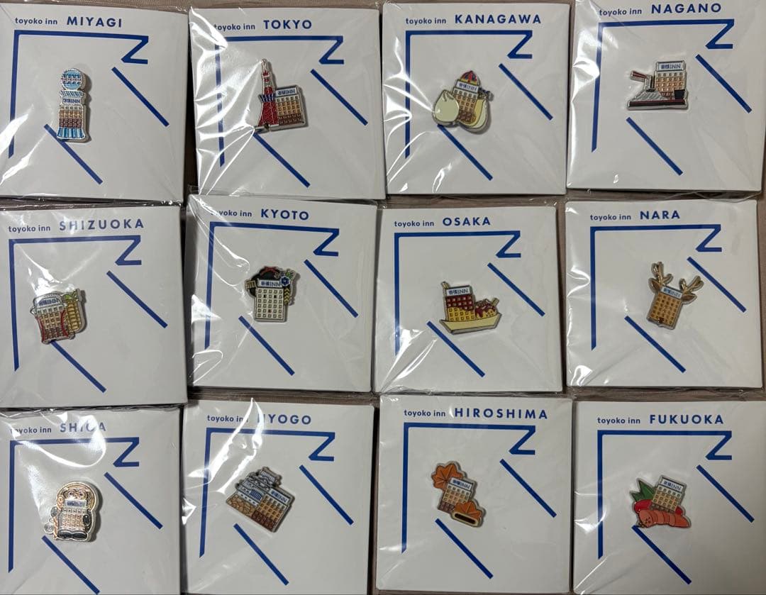 東横イン　ご当地限定　GENKIバッジ 12種類セット　TOYOKO INN