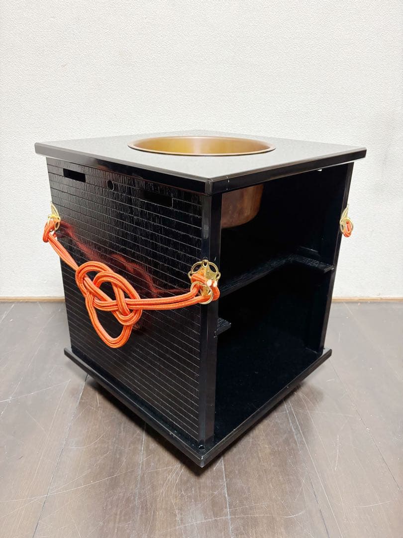 美品 茶道具 御園棚セット 立礼棚 丸炉 椅子2脚淡々斎好写 裏千家大型宅配便