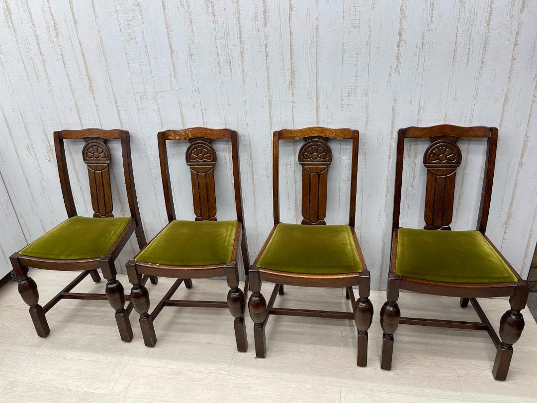 希少　イギリスアンティーク　ドローリー　 ダイニングセット チェア ツイスト