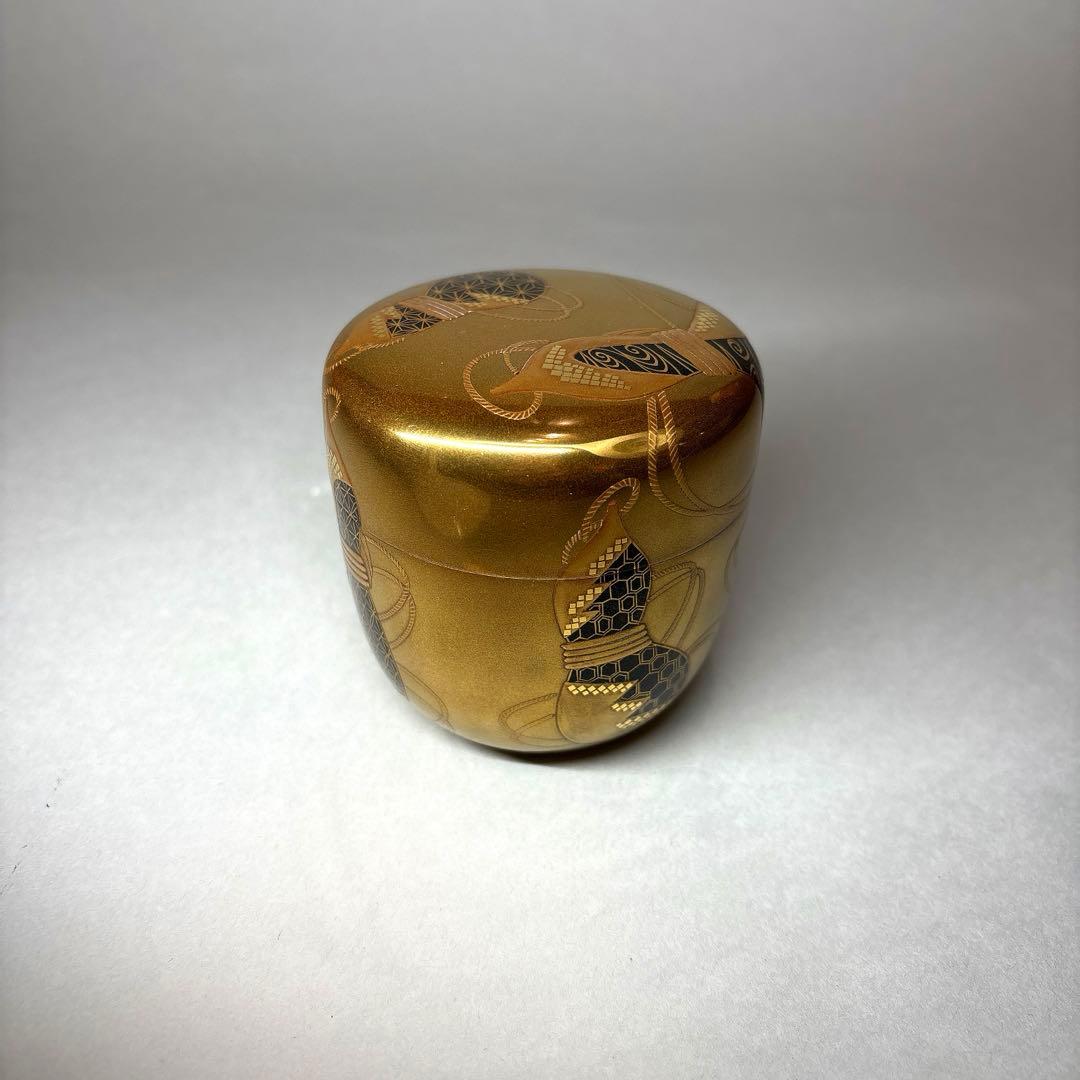 坂下廣　輪島塗　金地六瓢蒔絵大棗