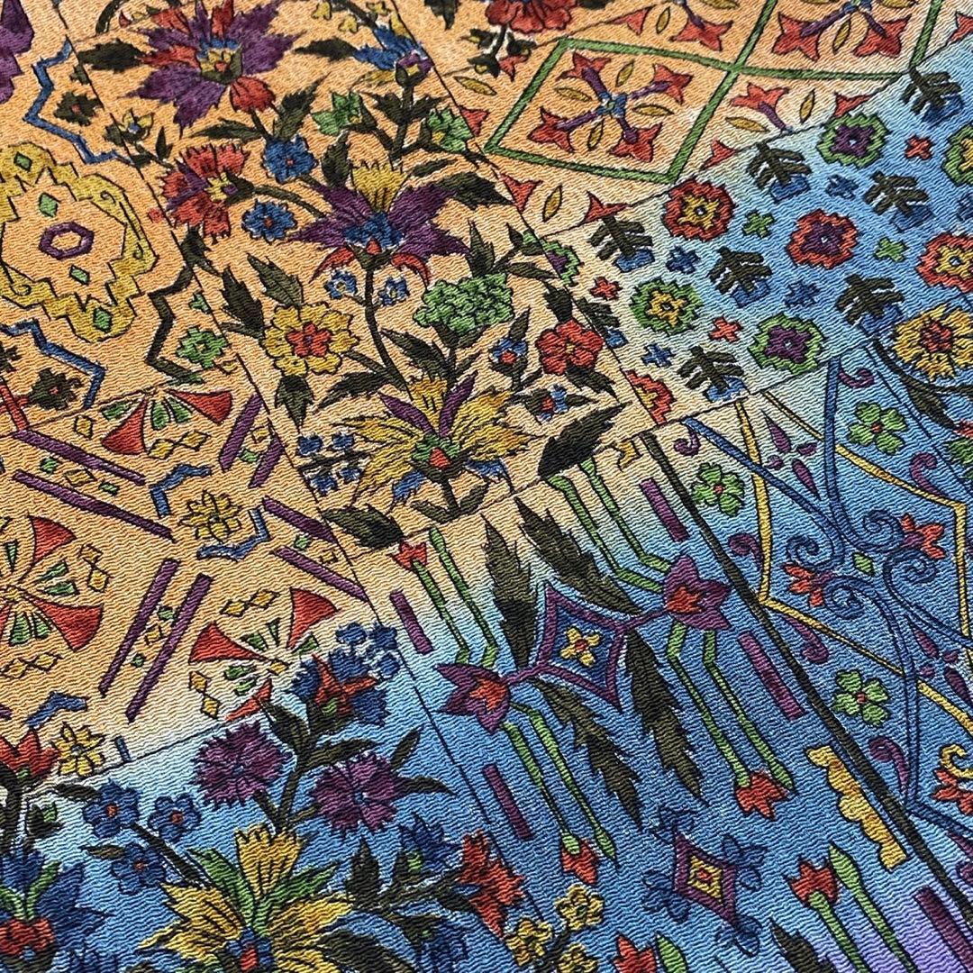 さとぴん様　　　　正絹　袷　更紗　小紋　広衿　オリエンタル　ちりめん