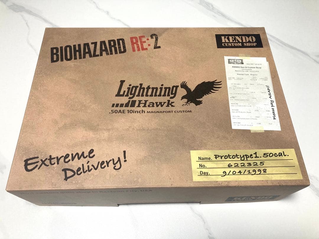 美品　ガスガン ライトニングホーク .50AE バイオハザード RE:2