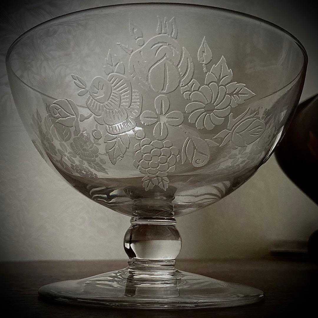 オールド バカラ ブーケ(BOUQUET) シャンパン クープ