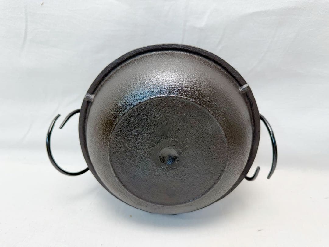 未使用 茶道具 唐銅鬼面風炉 釜師 菊地政光造 平丸釜添 野々田電熱器 釜印敷板