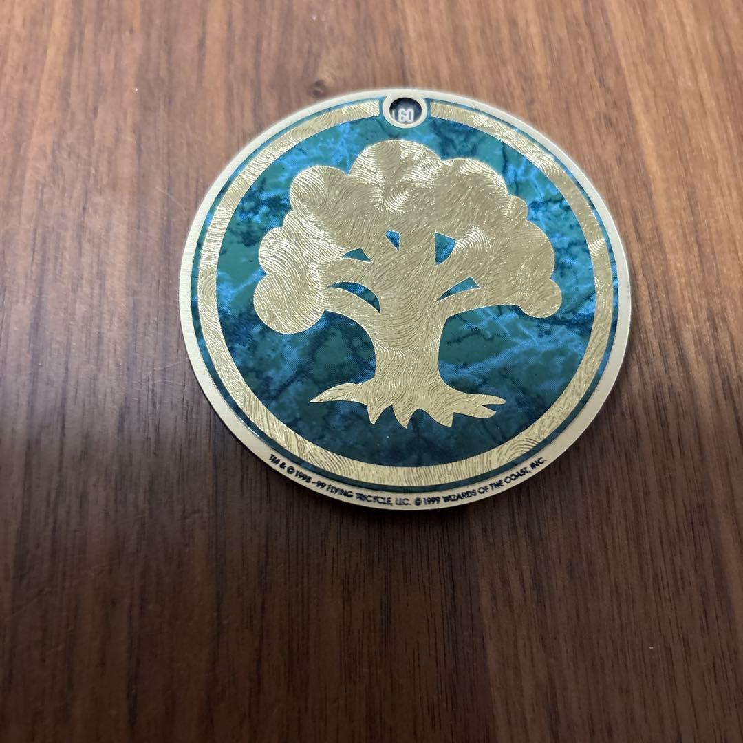 Flying Tricycle ライフカウンター　mtg 緑マナシンボル　台座付