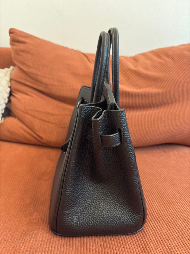 オーダーバッグ　30cm 黒　シルバー金具