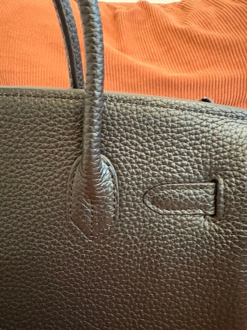 オーダーバッグ　30cm 黒　シルバー金具