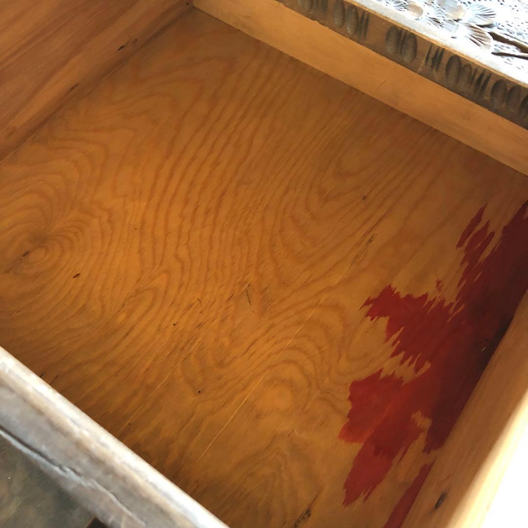 軽井沢彫　箪笥　チェスト　伝統工芸　民芸家具　5杯