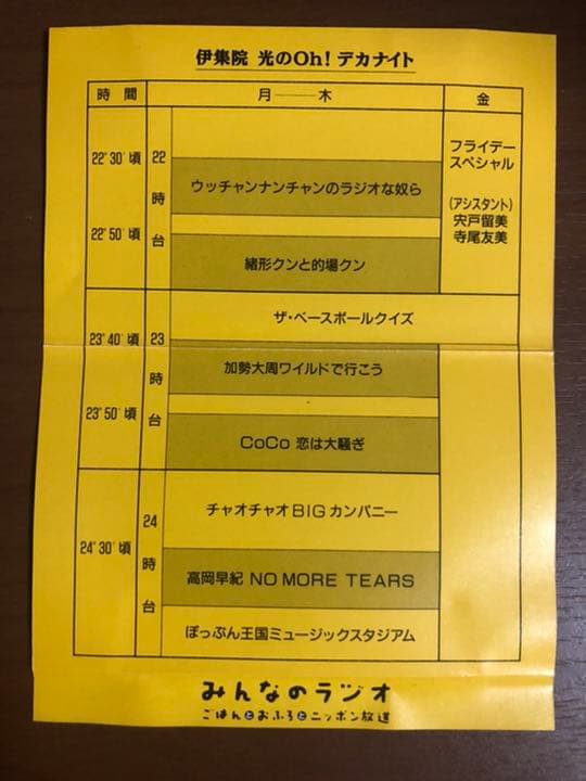 伊集院光のOh!デカナイト　別冊「Oh!デカ」カセット【レア】