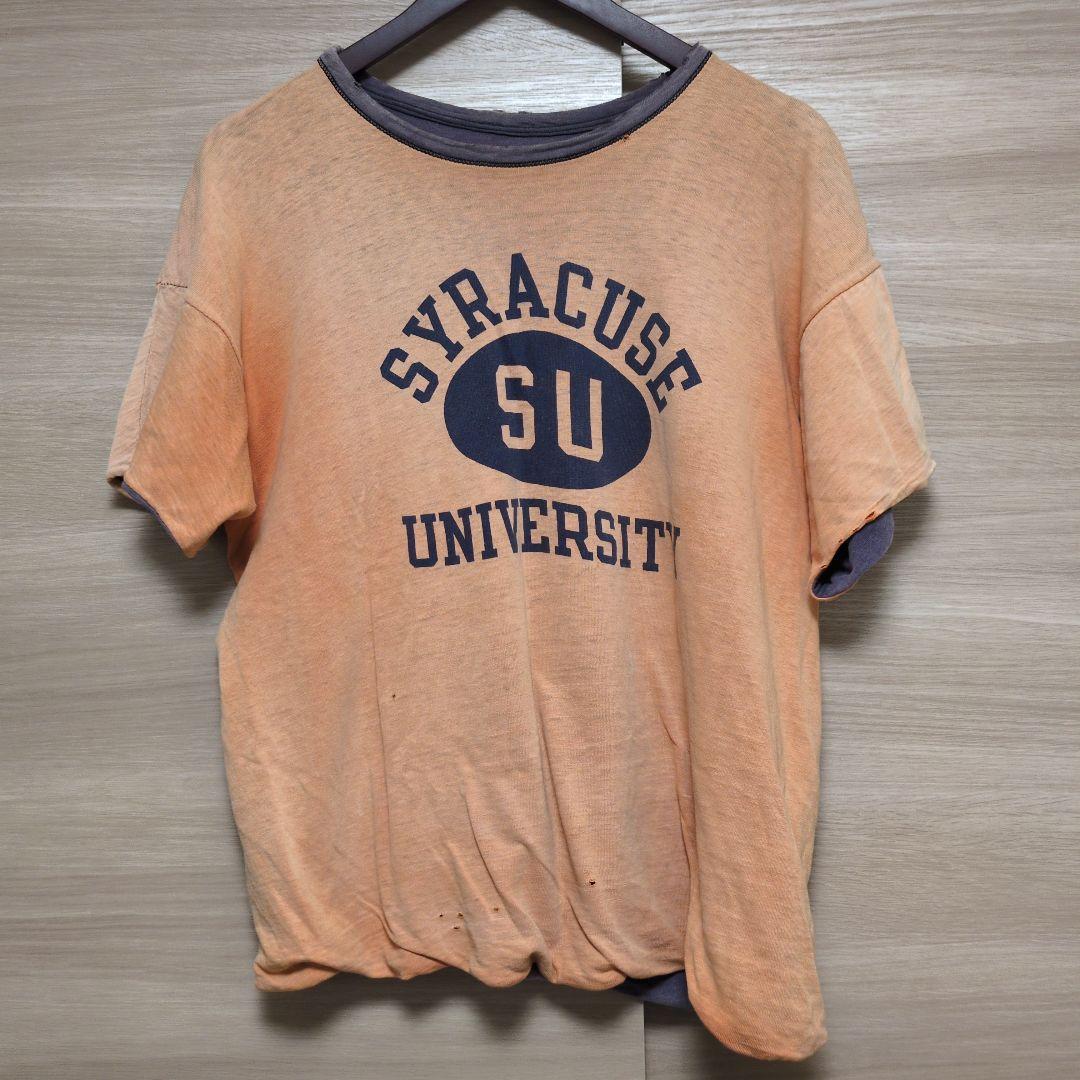 60s champion リバーシブルT ダブルフェイス 染み込みプリント