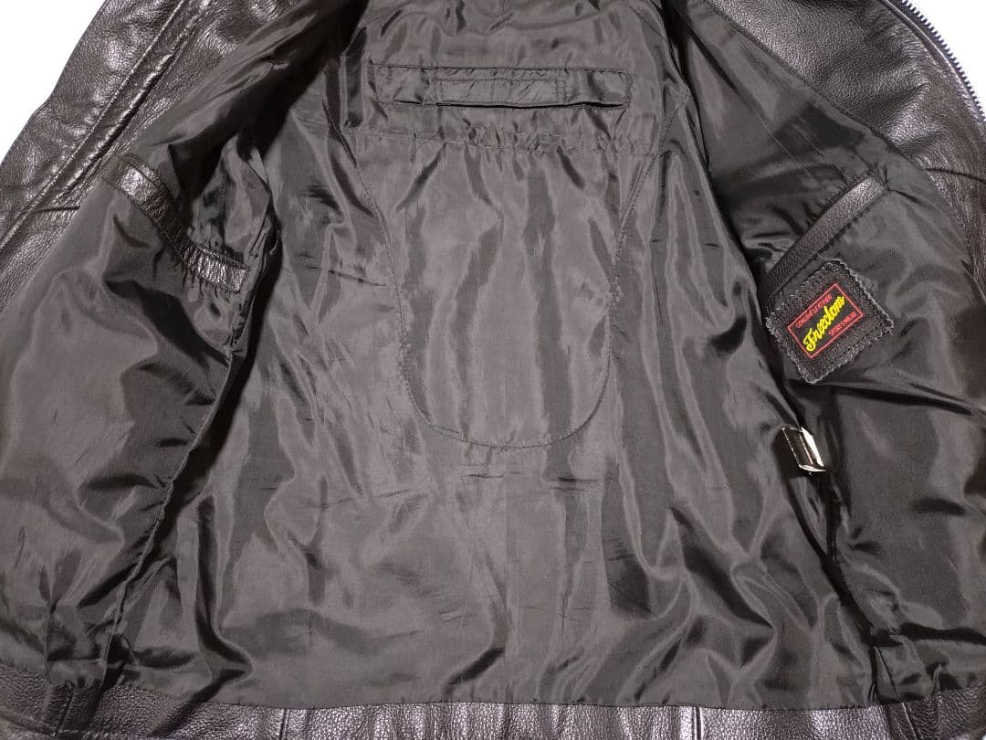 フリーダム ライダース ジャケット シングル バッファロー レザー 古着