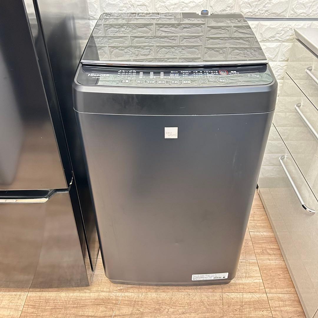 人気のブラック　一人暮らし　冷蔵庫　洗濯機分解洗浄済み✨✨大阪