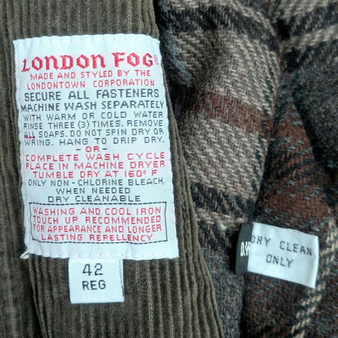 【状態◎】80s London fog スイングトップ L 襟コーデュロイ 短丈