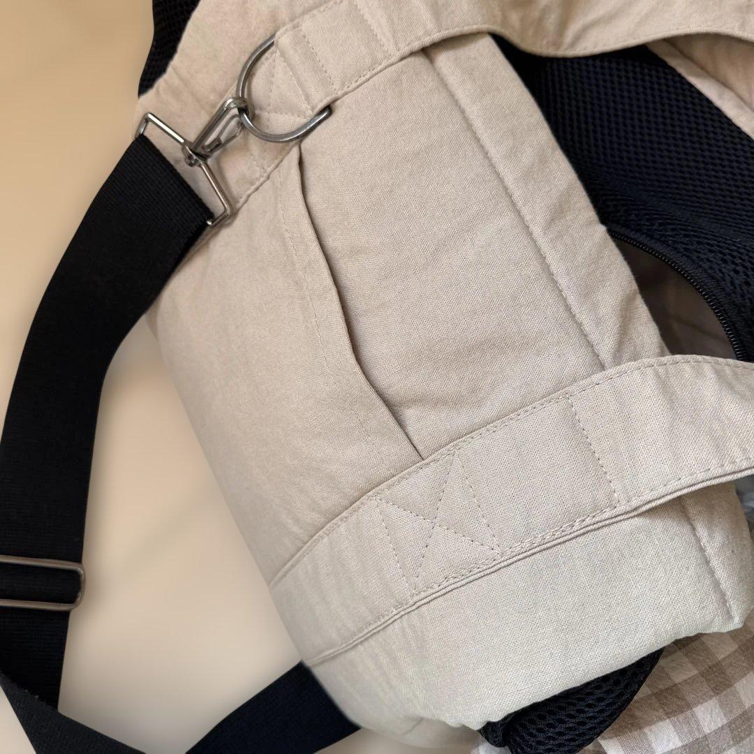 DOUBLE COMMA ベージュキャリーバッグ