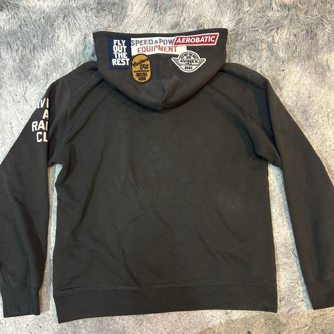 AVIREX 50周年記念 フード付きパーカー ブラック