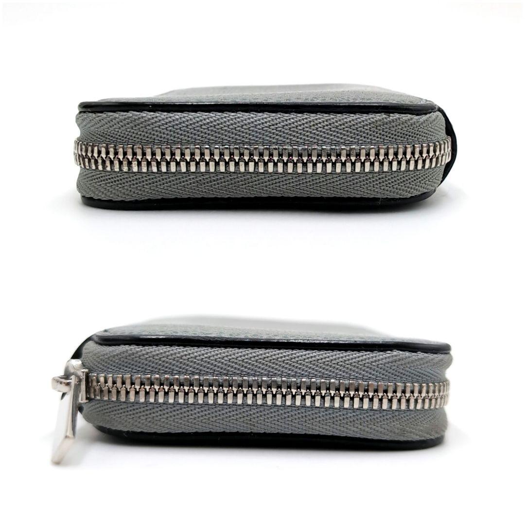 Valextra　カードケース　ジップウォレット　ミニ財布　グレー　本革