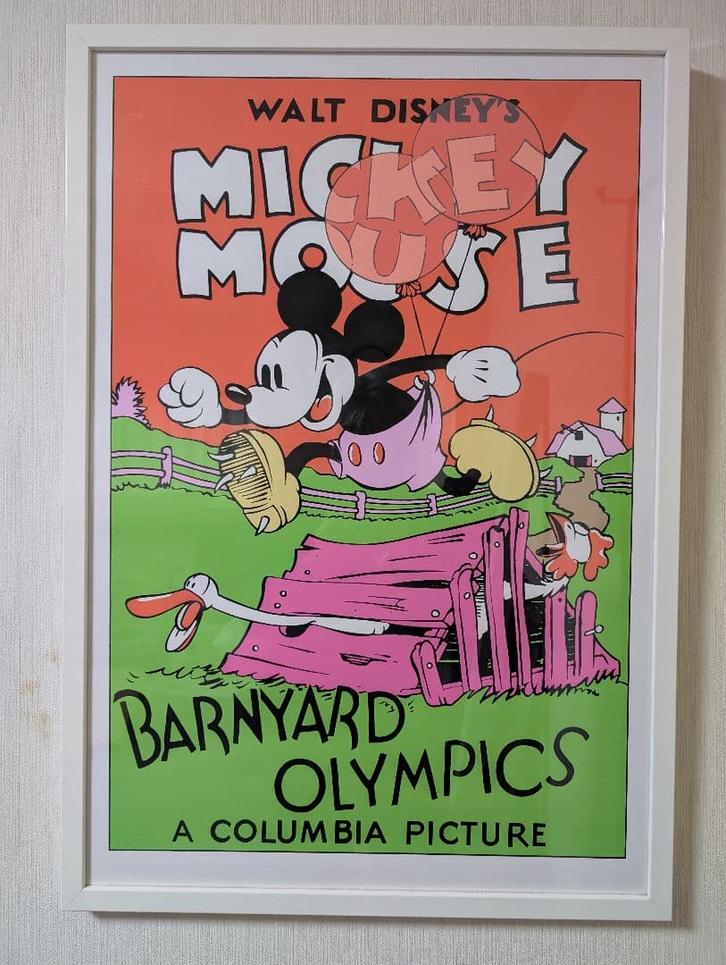 ディズニー『Barnyard Olympics』シルクスクリーン 額入
