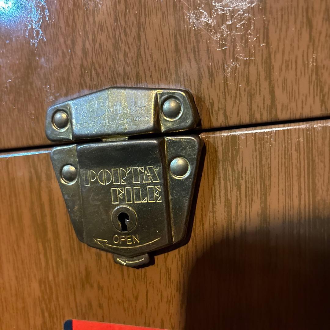 USA VINTAGE L FILEBOX 収納ケース鍵付き PORTA