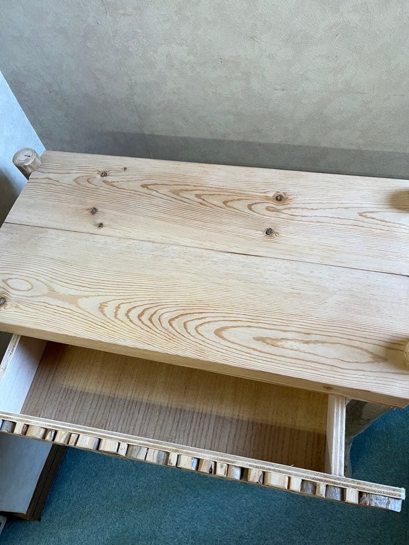 流木のサイドテーブルコーヒーテーブル引き出し付きチェストナイトテーブル