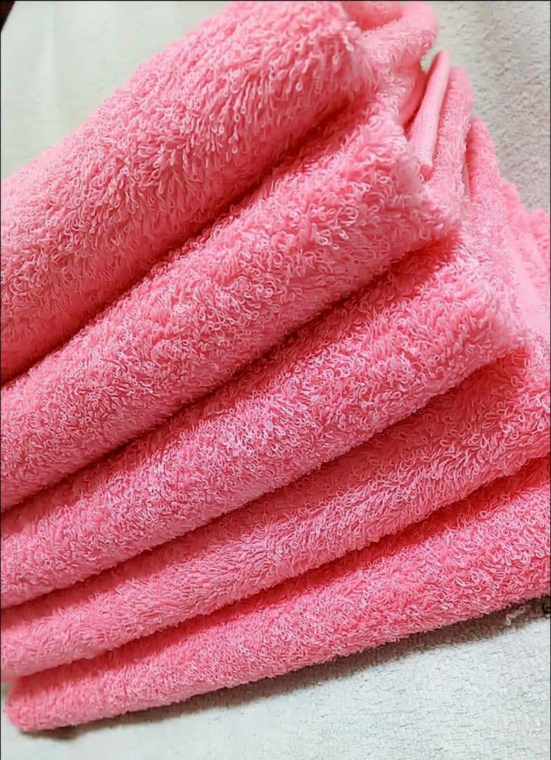 24枚組 新品泉州タオル 高級綿糸コーマコットンフェイスタオル【ピンク】