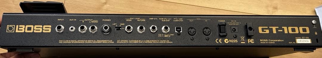 【一部動作不良】　BOSS GT-100 エフェクトプロセッサー