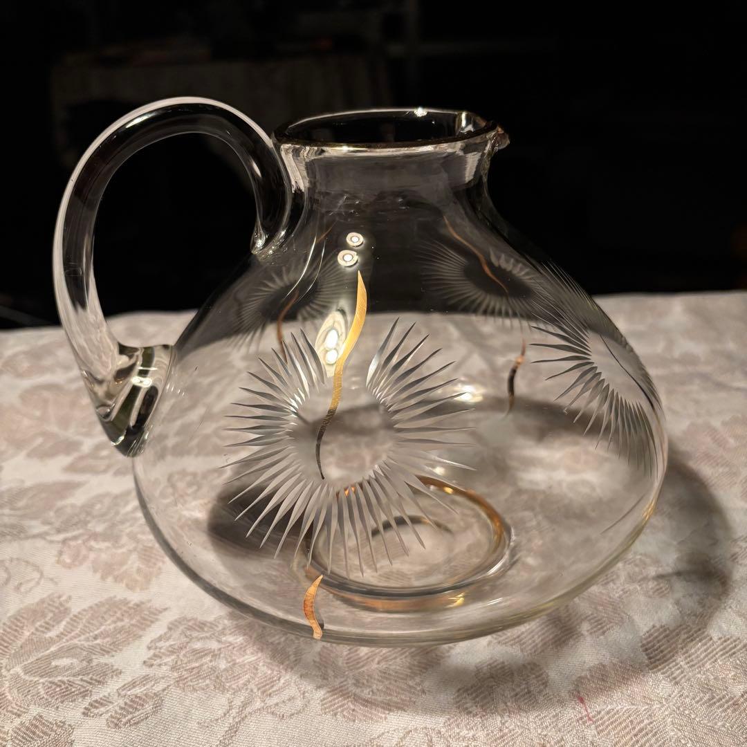 イギリスアンティークジャグとグラスの3点セット