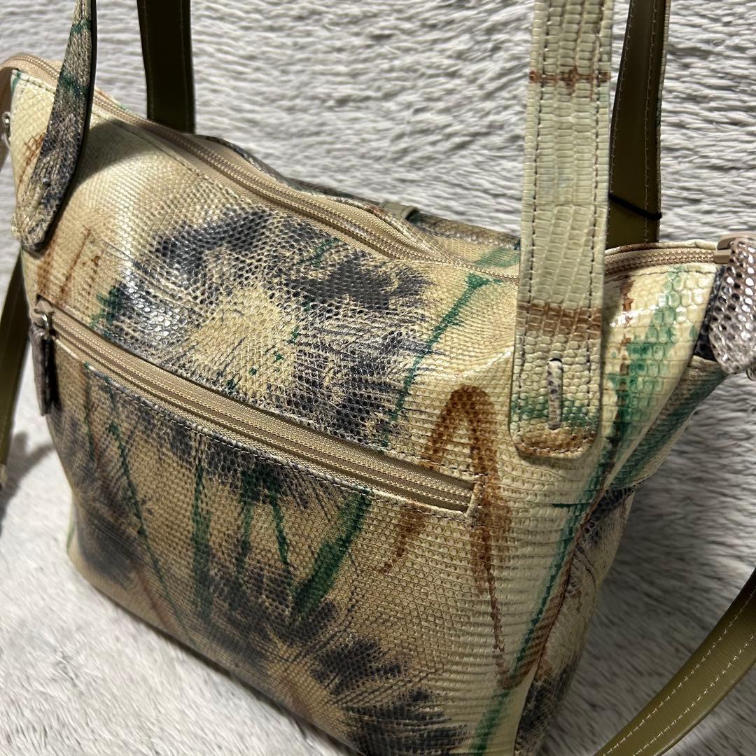 JRA認定 エキゾチックレザー リザード ショルダーバッグ　ハンドバッグ