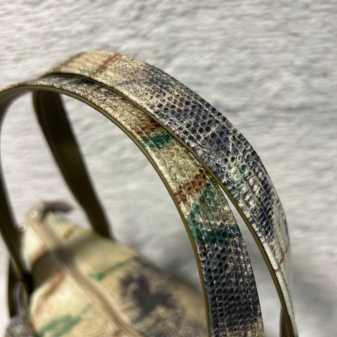 JRA認定 エキゾチックレザー リザード ショルダーバッグ　ハンドバッグ