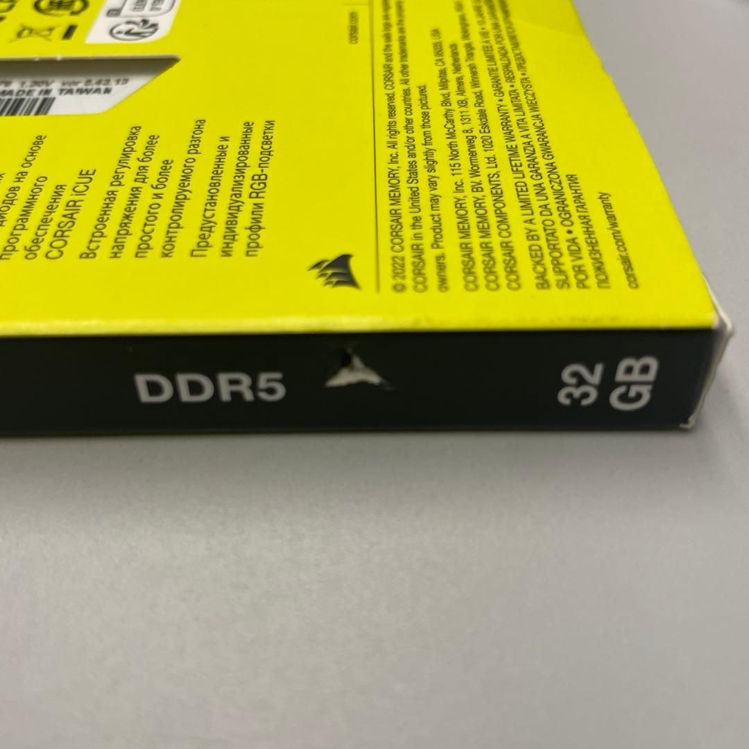 CORSAIR DDR5-6200MHz VENGEANCERGB 16GB×2