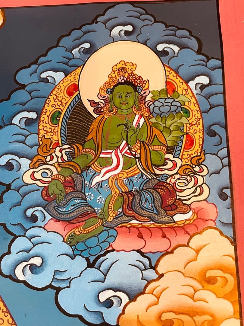 新品手描き 肉筆画 ロケショワー 十一面観音 タンカ 曼荼羅 チベット密教 仏画