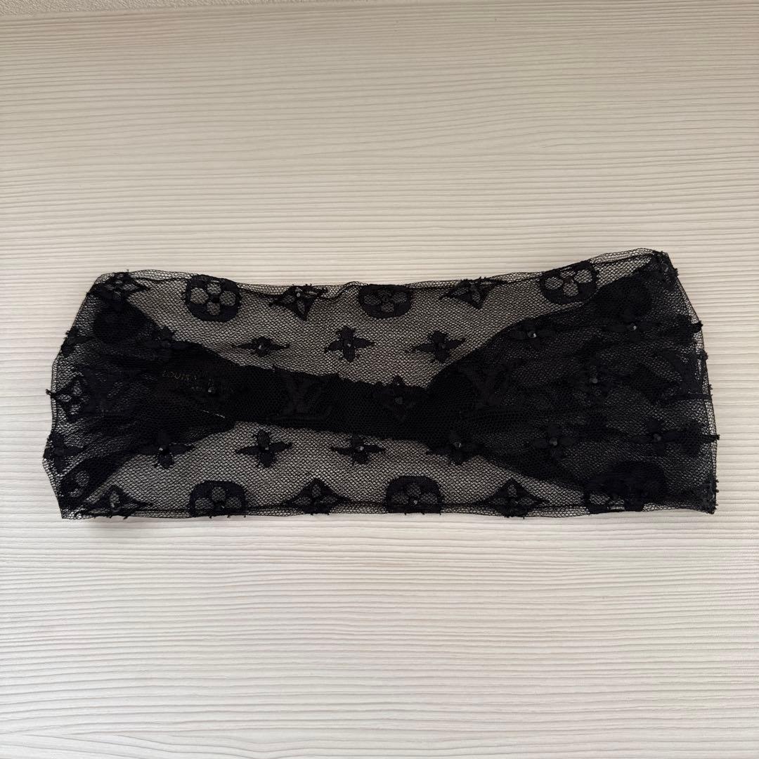 マンズ　Louis Vuitton ブラックレースヘアバンド