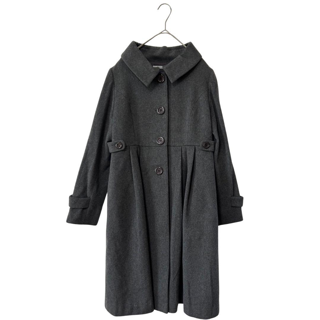 Mignon Rêve ピュアカシミヤ100% コート グレー Aライン 11号