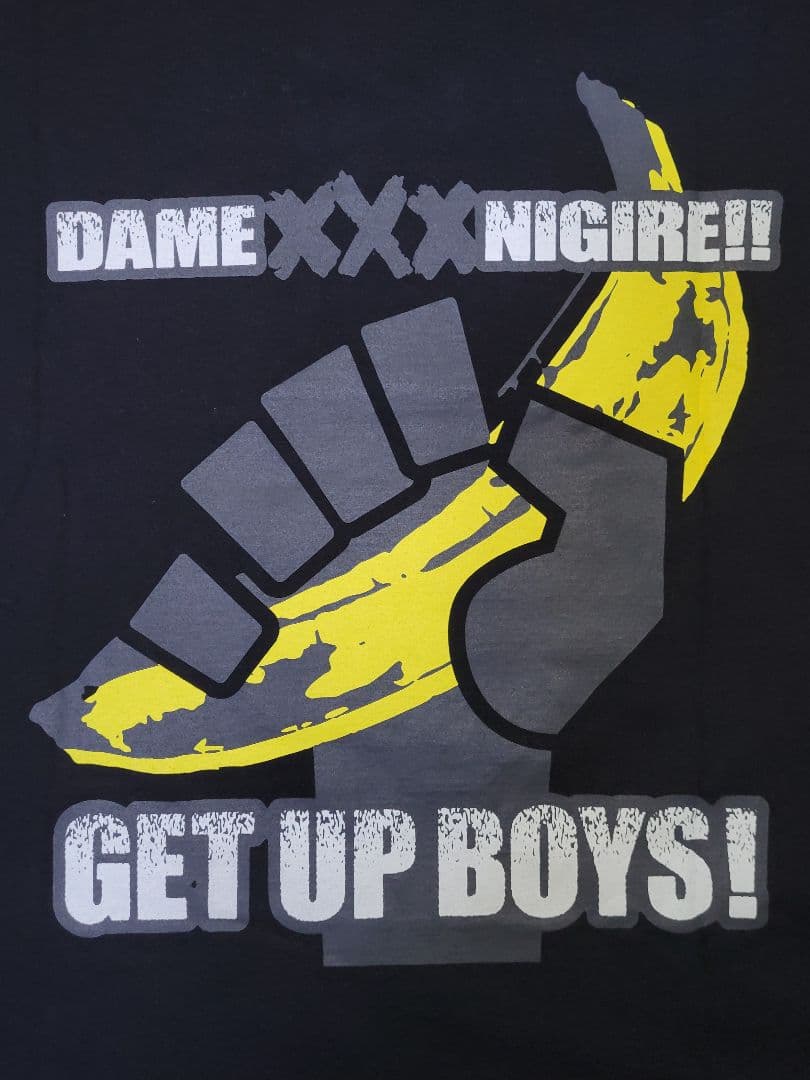 マキシマムザホルモン　メタルポーズＴシャツ(白x青) (黒)　L