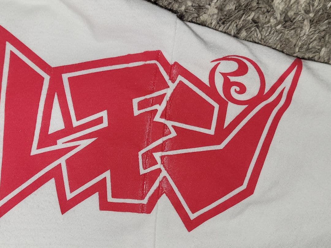 マキシマムザホルモン　メタルポーズＴシャツ(白x青) (黒)　L