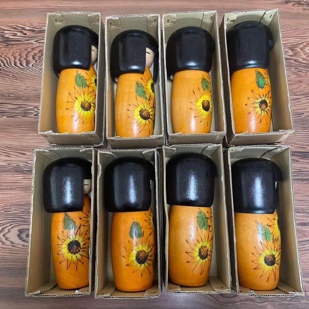 近代こけし【花映】真一郎作　8体セット　まとめ売り