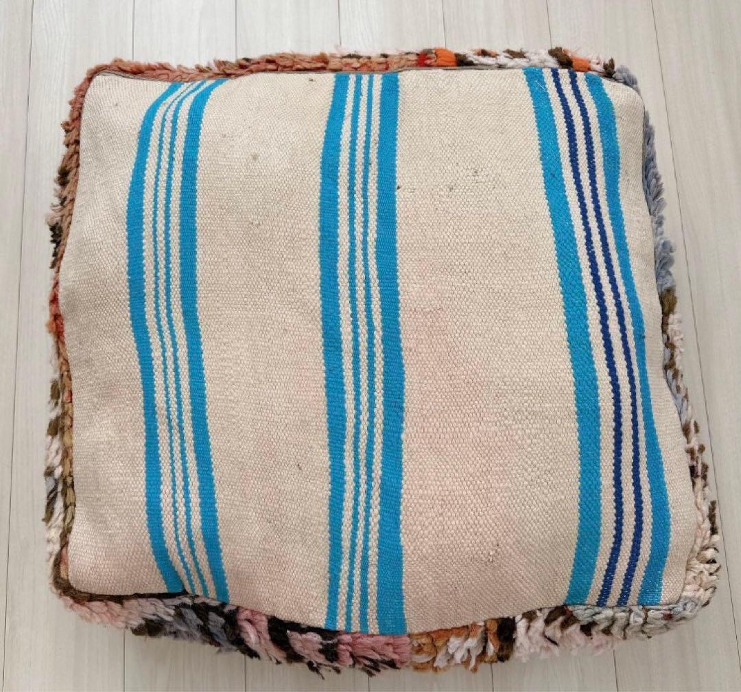 モロッコプフ　プフ　オットマン　クッションカバー　モロッコラグ　ビンテージ