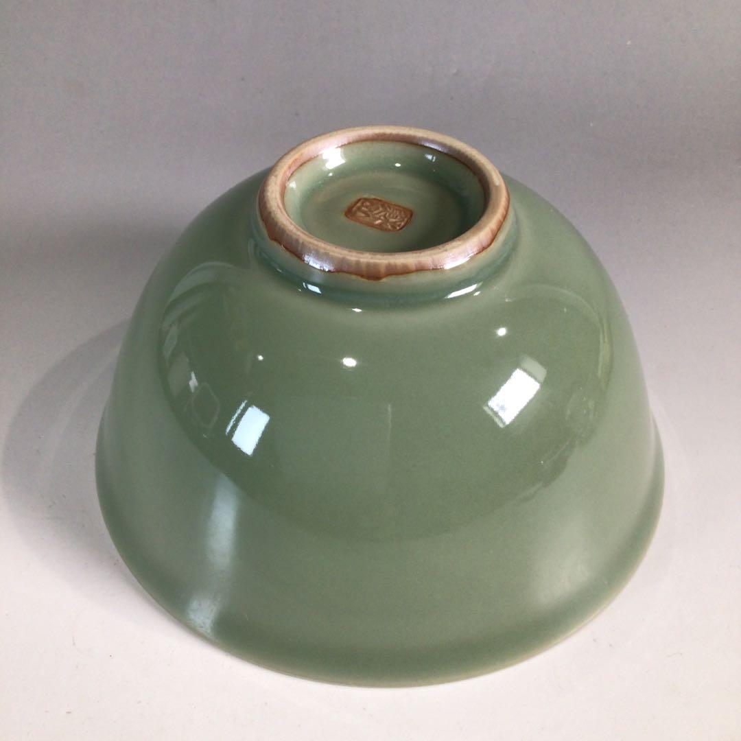 Ｐ９８　茶碗　『諏訪蘇山造』『青磁茶碗』　抹茶碗　共箱　茶道具