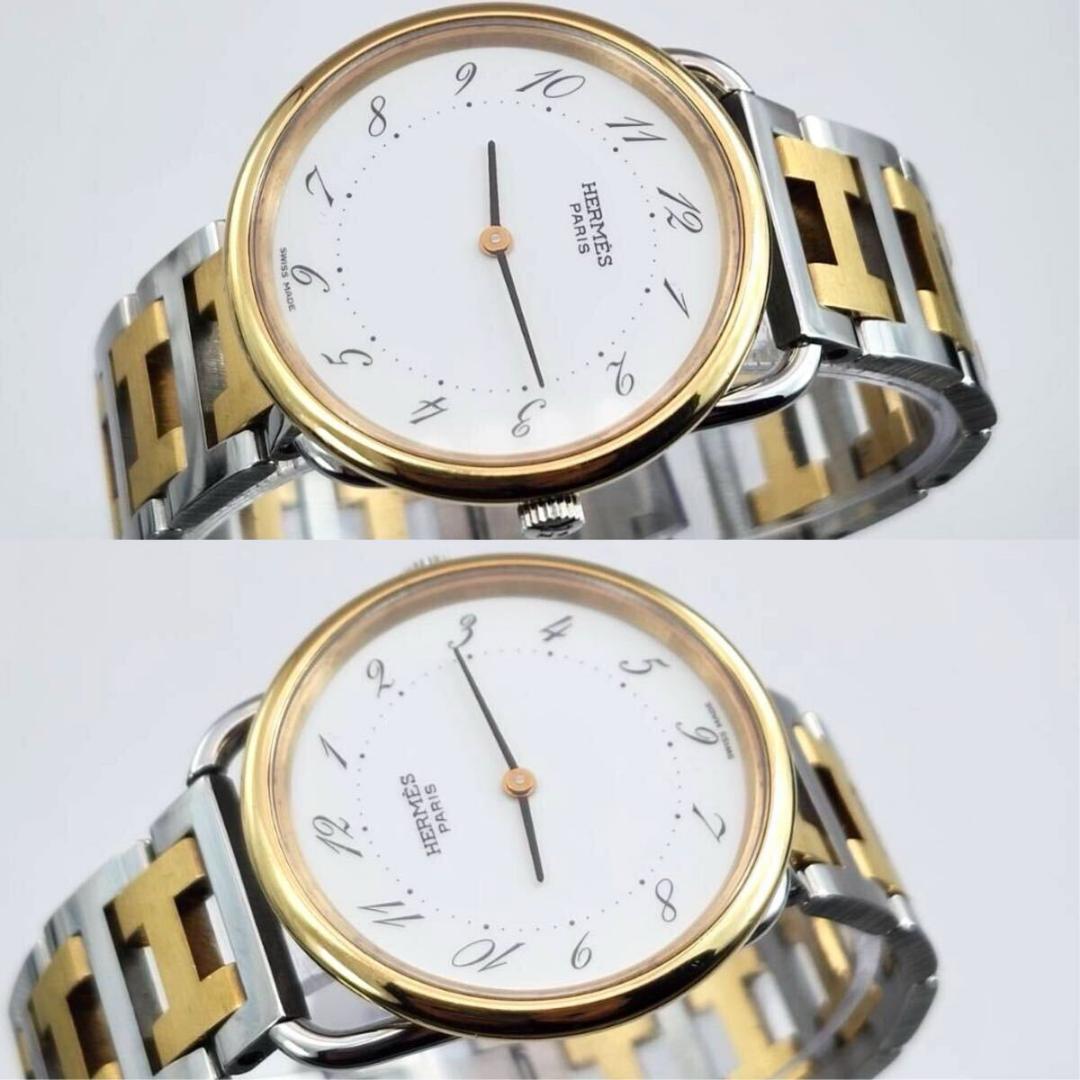 エルメス アルソー 腕時計　ボーイズ　ゴールド　シルバー　クォーツ　Hベルト