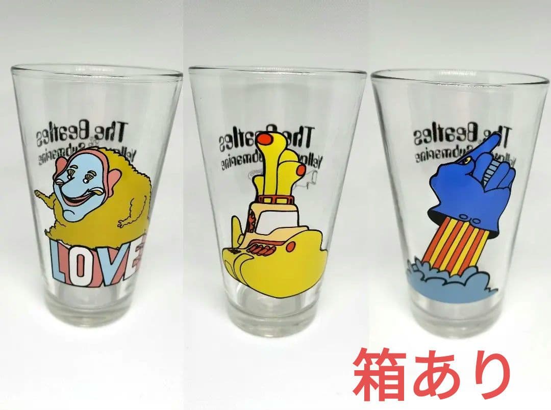 The Beatles タンブラー イエローサブマリン ヴィンテージ ハンカチ付