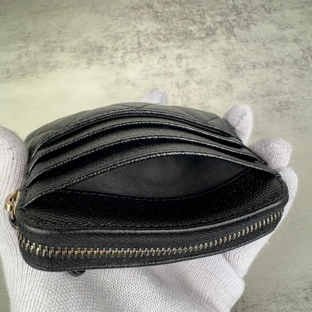 CHANEL キャビアスキン　マトラッセ　ケース　フラグメントケース