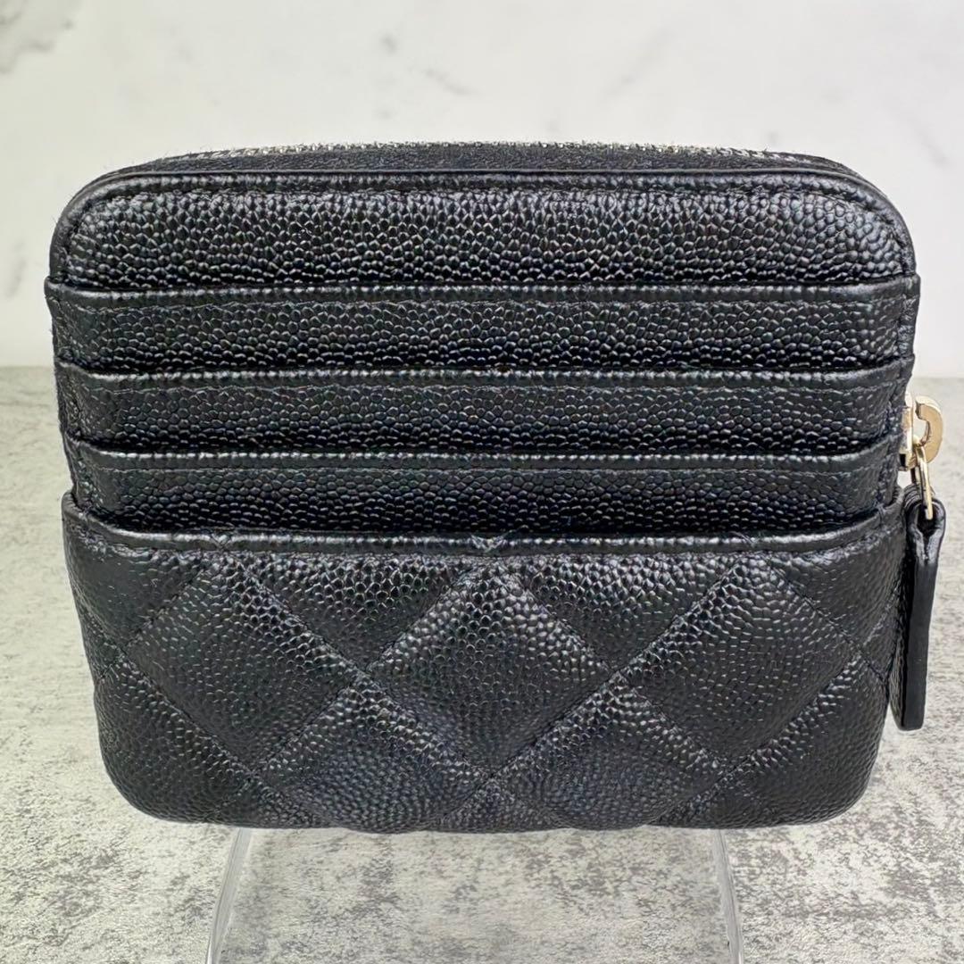 CHANEL キャビアスキン　マトラッセ　ケース　フラグメントケース