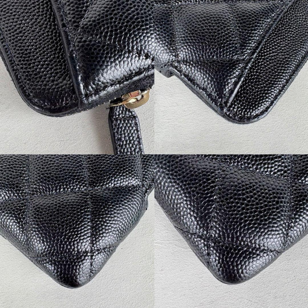 CHANEL キャビアスキン　マトラッセ　ケース　フラグメントケース