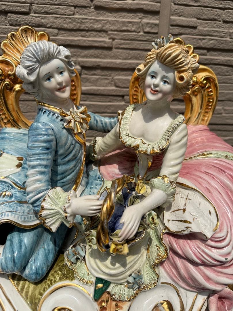 陶磁器人形 置物 フィギュリン 希少貴族　引き取り限定　茨城県古河市まで